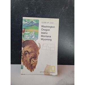 National Geographic Map Close-Up: USA Washington Oregon Idaho Montana Wyoming